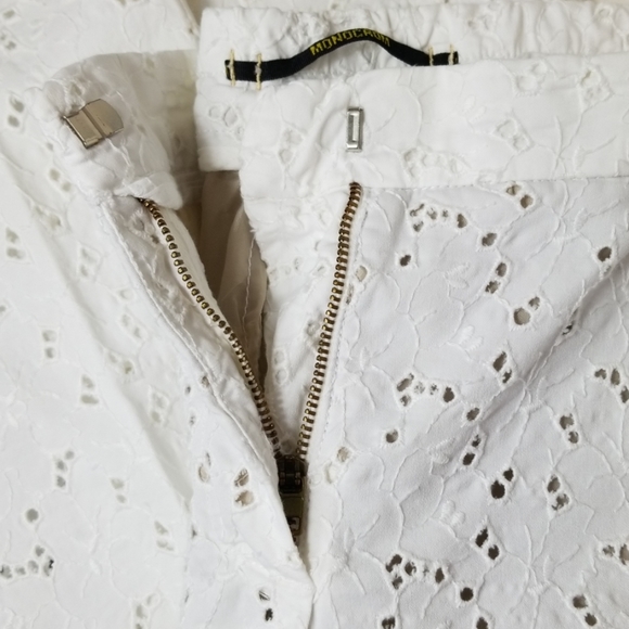 Monocrom Eyelet White Straight Leg Dress Pants - Picture 9 of 13